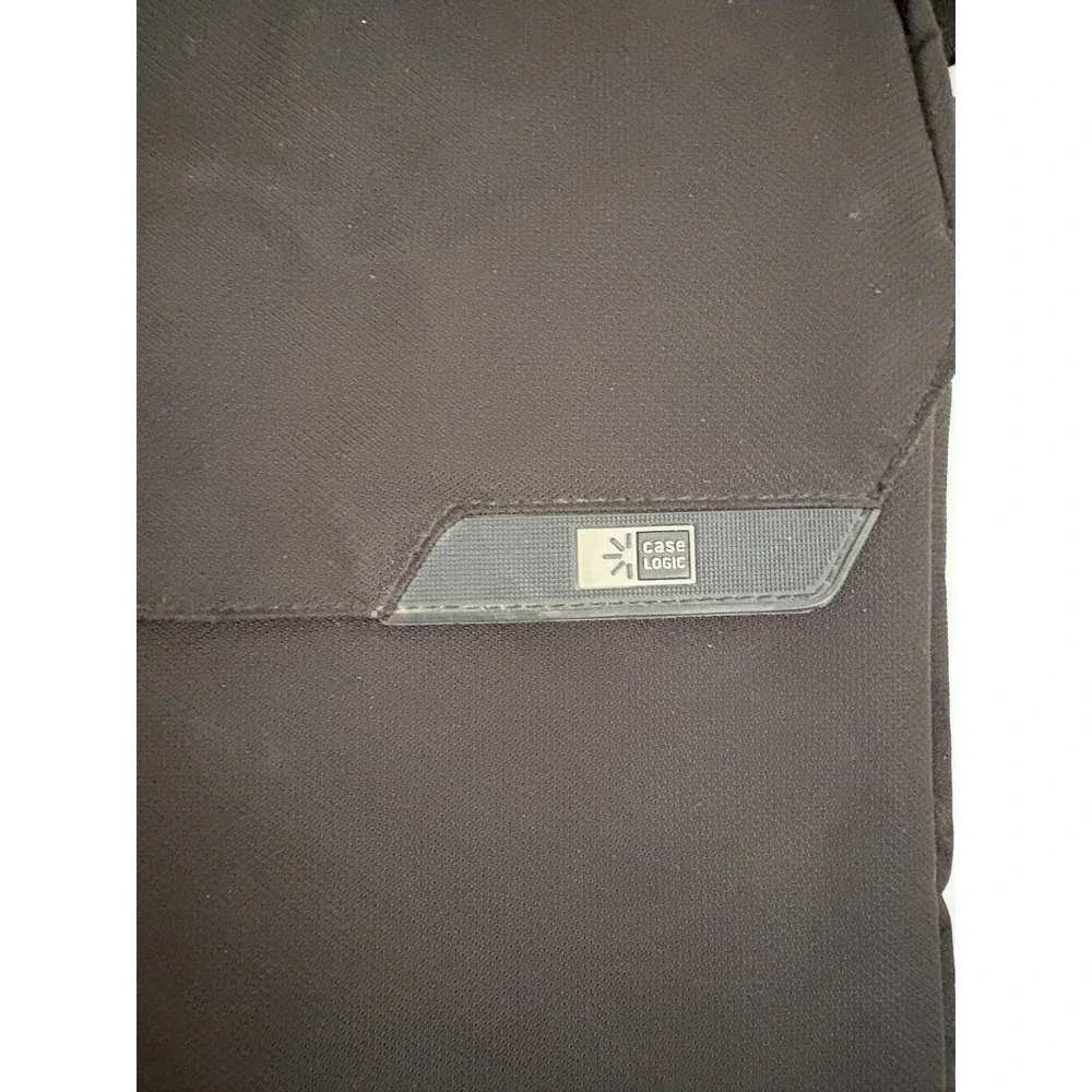 Case Logic Black Laptop Messenger Bag Briefcase Shoulder Strap Padded Mens